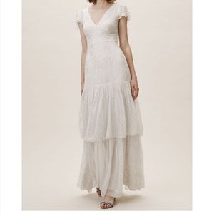 BHLDN New never worn gorgeous white dress.